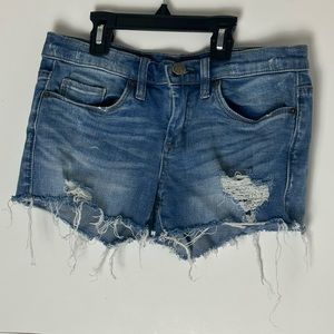 Blank NYC Distressed Blue Jean Shorts, Size 25